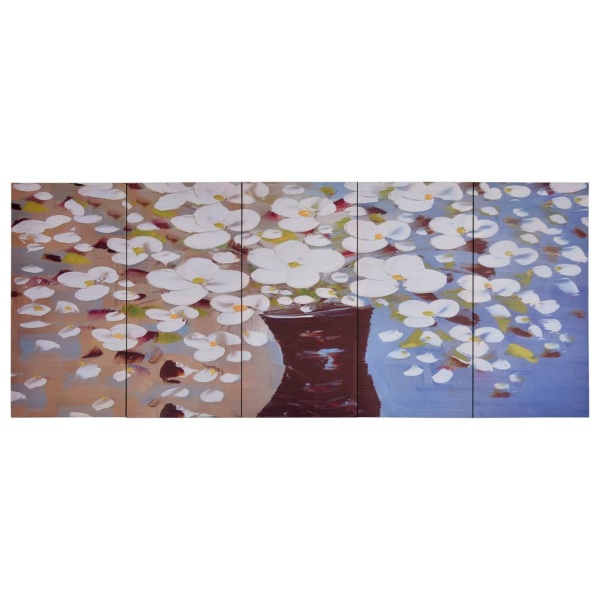Set Tablouri Din Pânză Vază Cu Flori Multicolor 200 x 80 cm 289268